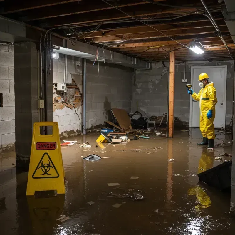 Flooded Basement Electrical Hazard in Brewerton, NY Property